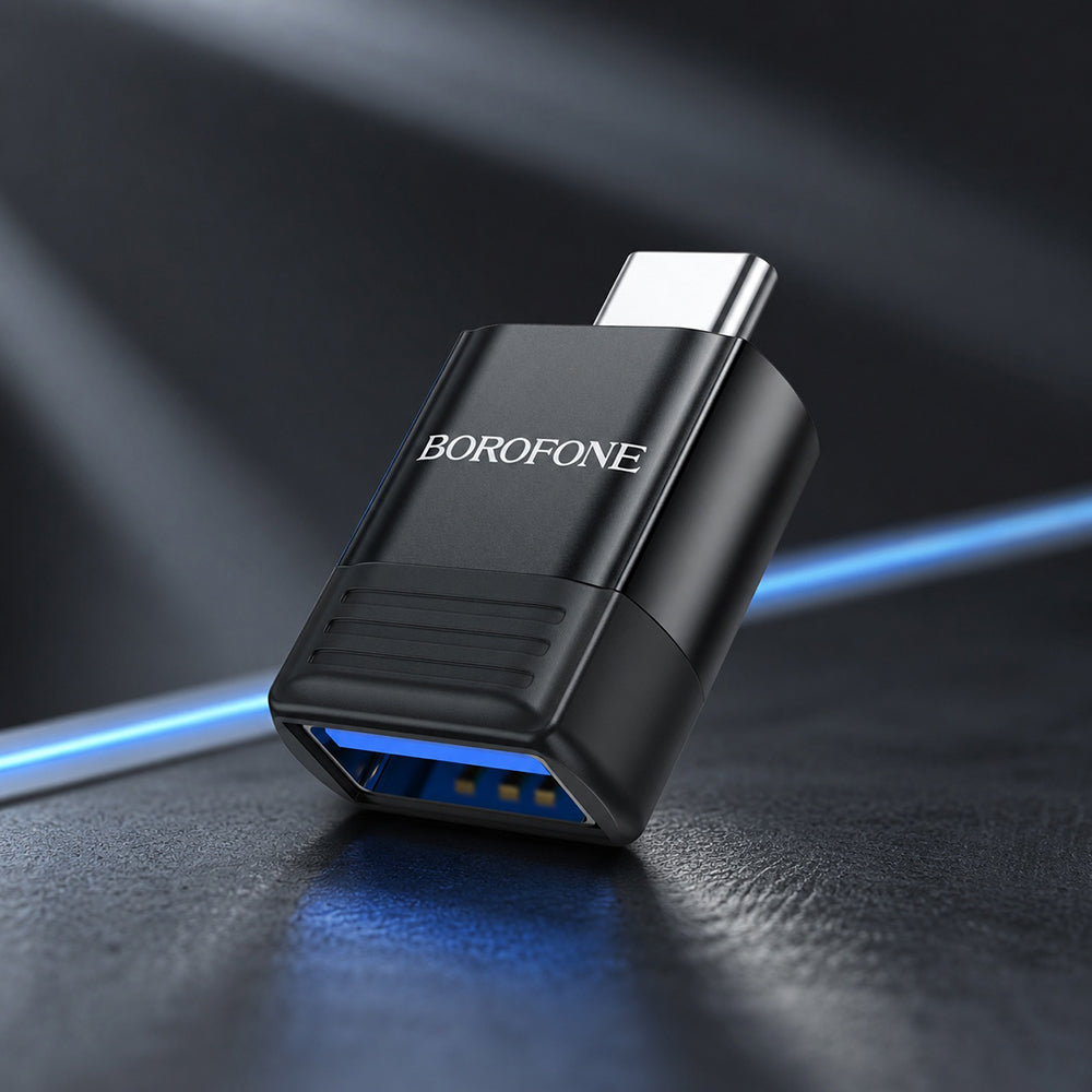 Adaptor OTG USB-C - USB-A Borofone BV18, Negru