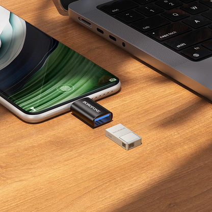 Adaptor OTG USB-C - USB-A Borofone BV26C, Negru