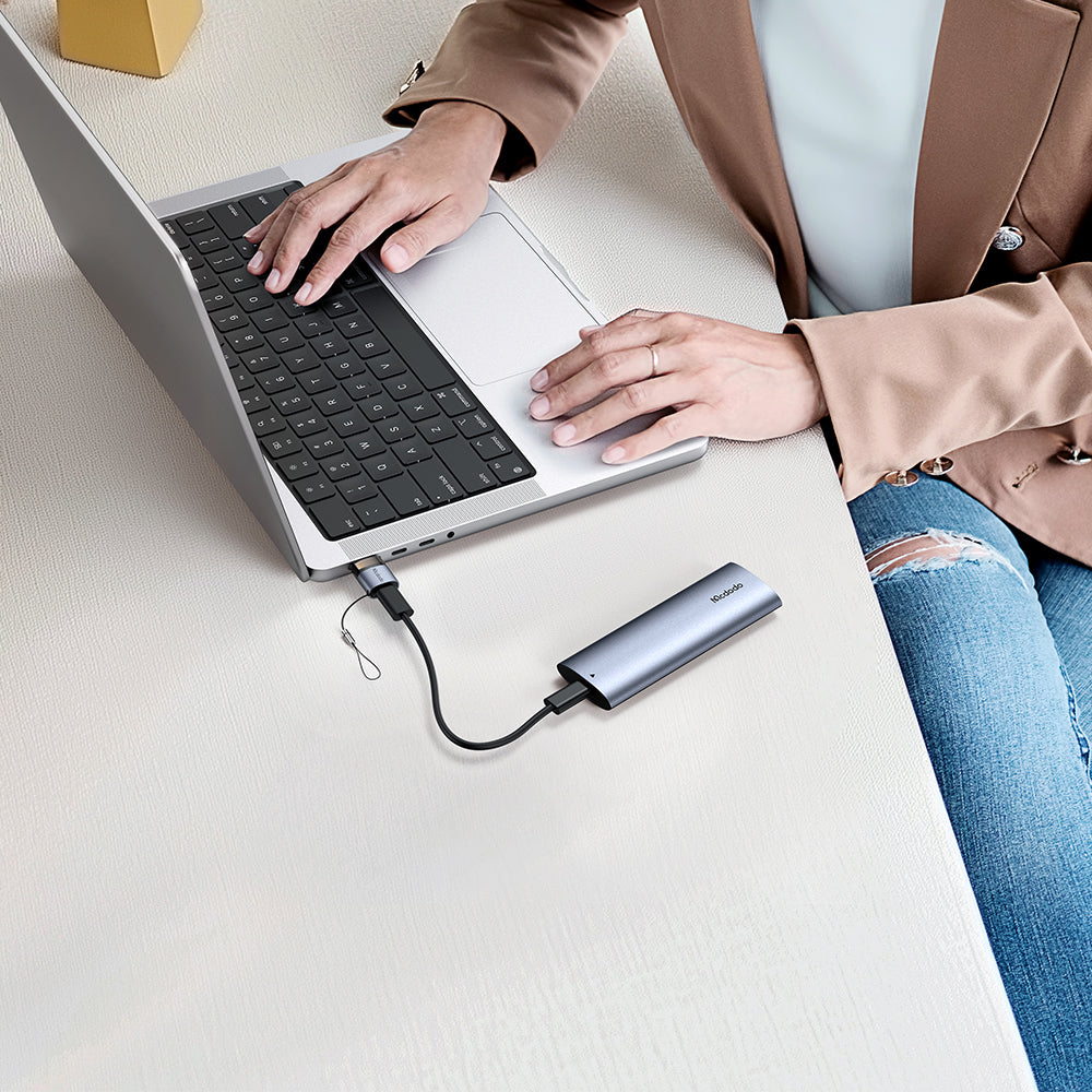 Adaptor Date si Incarcare USB-C - USB-A McDodo OT-7580, Negru