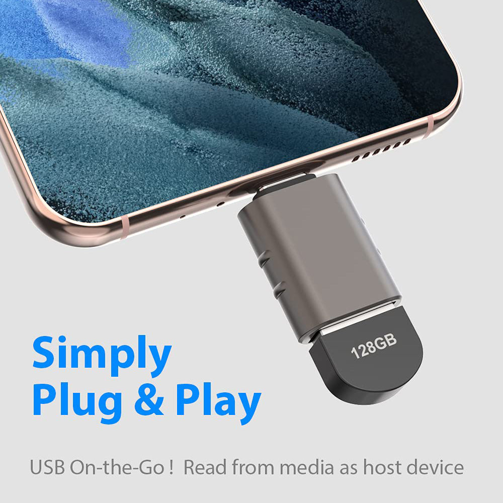 Adaptor OTG USB-C - USB-A Techsuit A10 SlateVolt, Gri