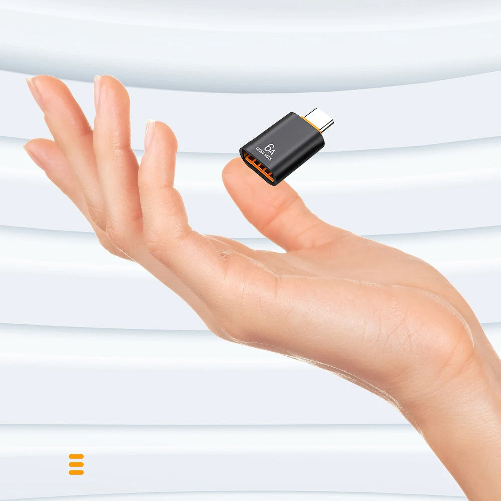 Adaptor OTG USB-C - USB-A Techsuit A2 HyperPort, Negru Portocaliu