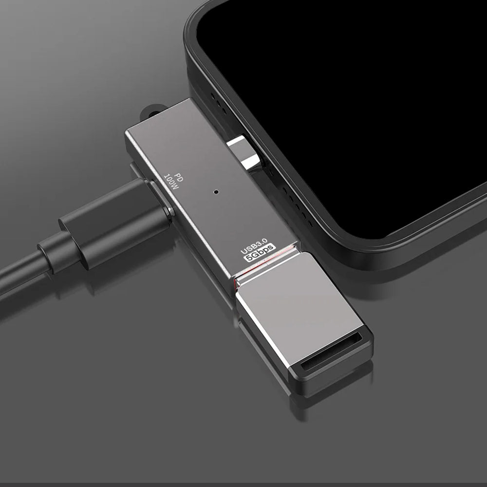 Adaptor OTG USB-C - USB-A Techsuit A21, Gri