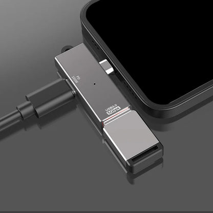 Adaptor OTG USB-C - USB-A Techsuit A21, Gri