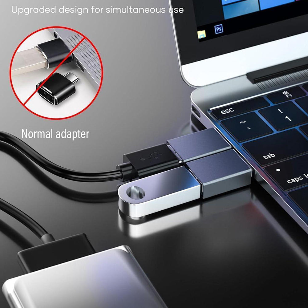 Adaptor OTG USB-C - USB-A Techsuit A8 SlateVolt, Gri