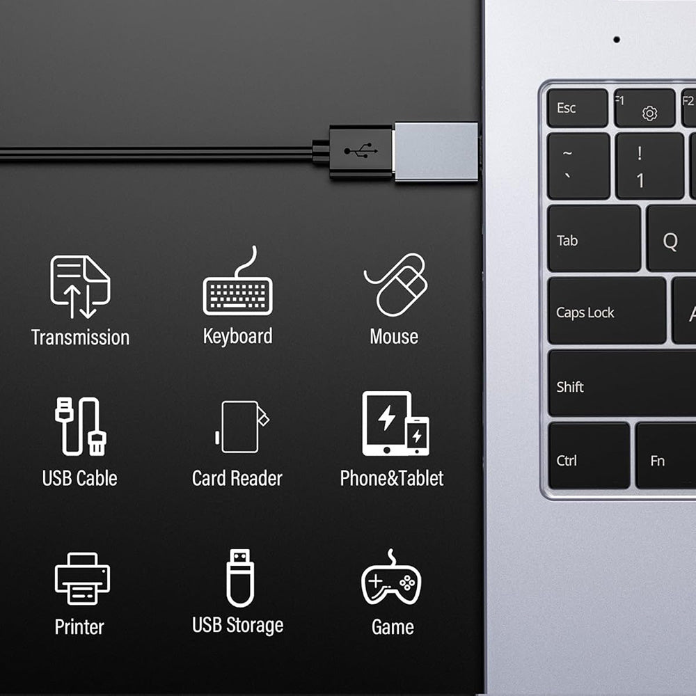 Adaptor OTG USB-C - USB-A Techsuit A8 SlateVolt, Gri