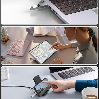 Adaptor OTG USB-C - USB-A Techsuit A8 SlateVolt, Gri