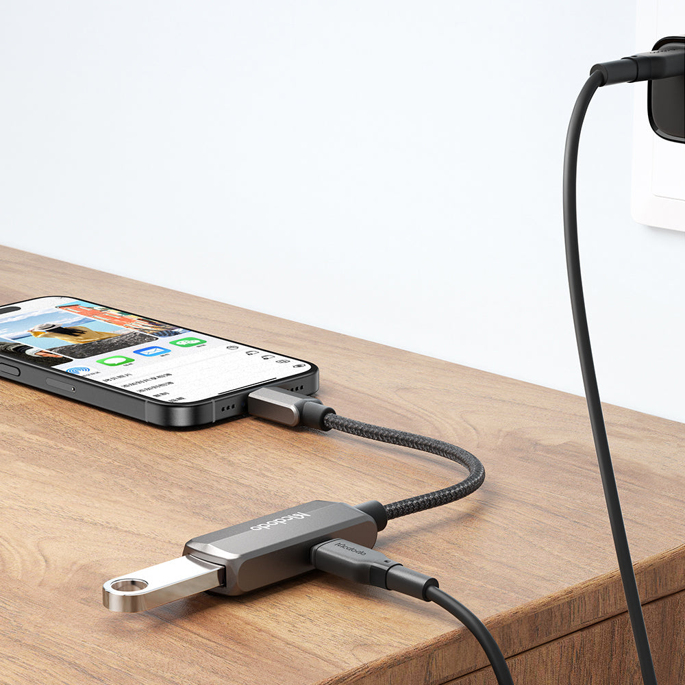 Adaptor OTG USB-C - USB-A / USB-C McDodo CA-2830, Gri
