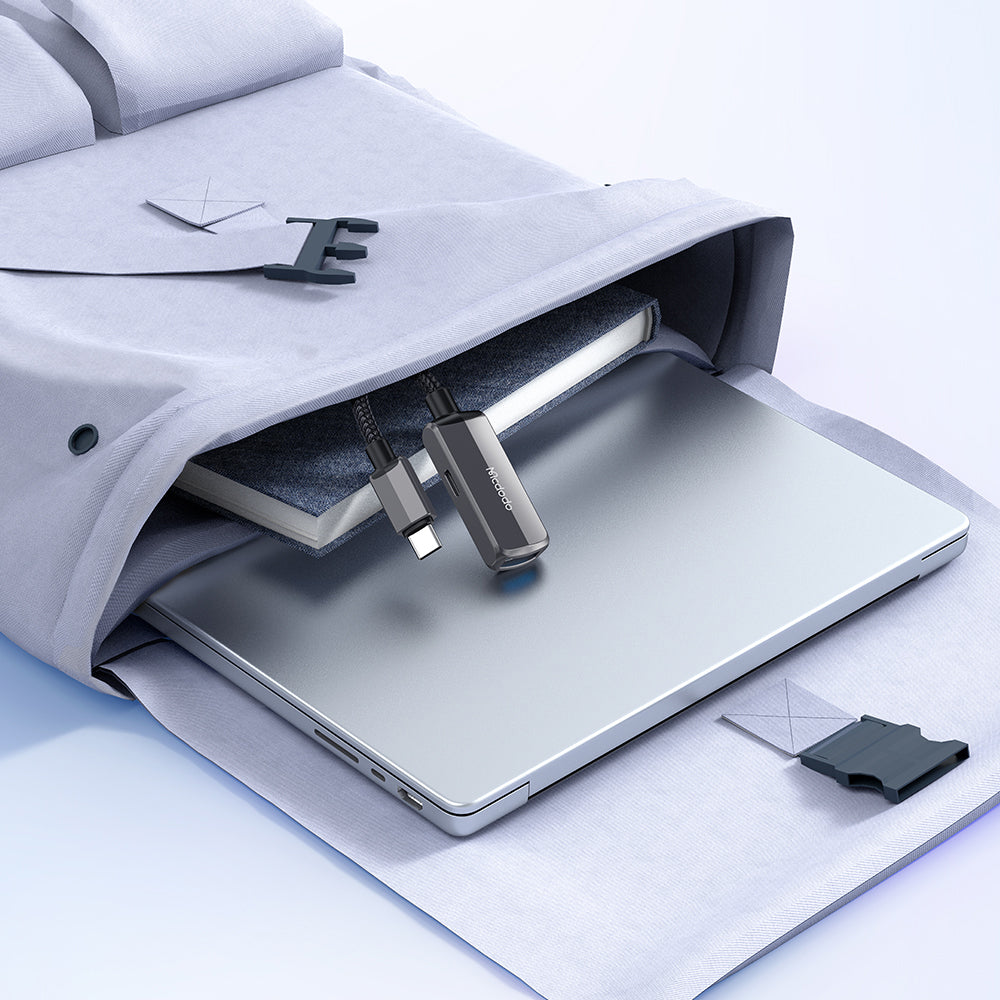 Adaptor OTG USB-C - USB-A / USB-C McDodo CA-2830, Gri