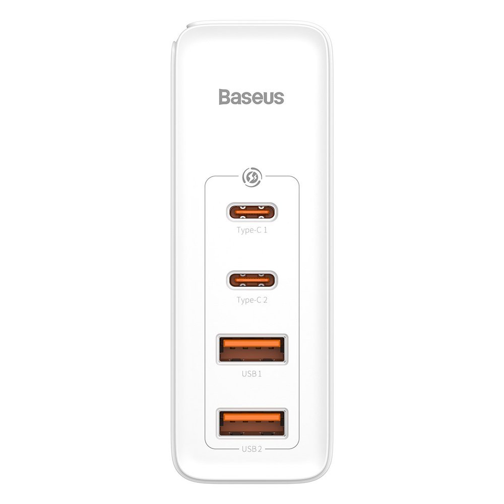 Ładowarka sieciowa Baseus GaN2 Pro, 100W, 3A, 2 x USB-A - 2 x USB-C, biała CCGAN2P-L02