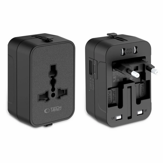 Adaptor Retea Tech-Protect TA300 Travel EU / UK / US / AU, Negru