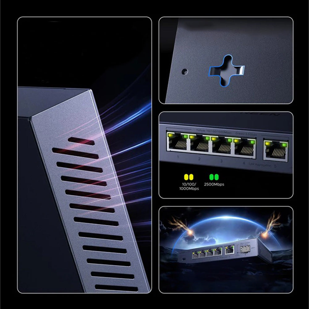 Switch Retea UGREEN 35048EU, 5 x RJ45, Gri