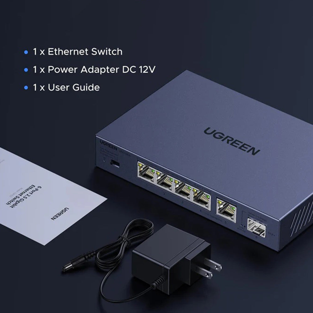 Switch Retea UGREEN 35048EU, 5 x RJ45, Gri