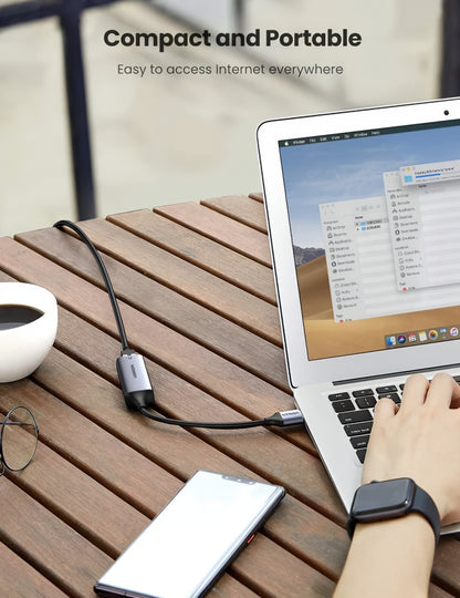 Placa Retea UGREEN CM209, RJ45, USB, Gri