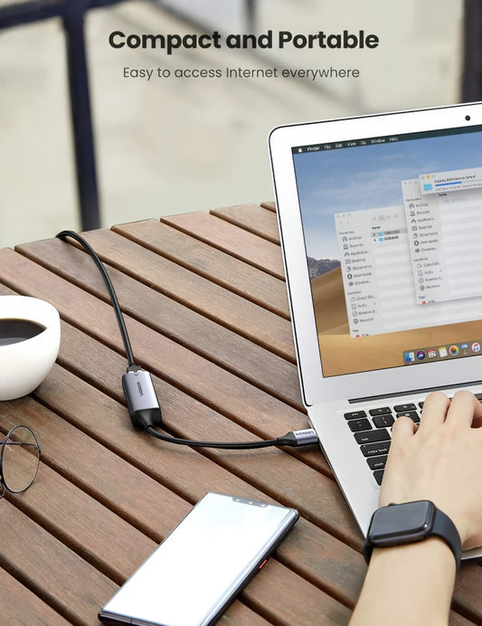 Placa Retea UGREEN CM209, RJ45, USB, Gri