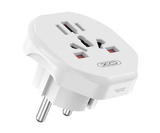 Adapter sieciowy XO Design WL23 US / UK / AU / FI / CN - Europa, biały