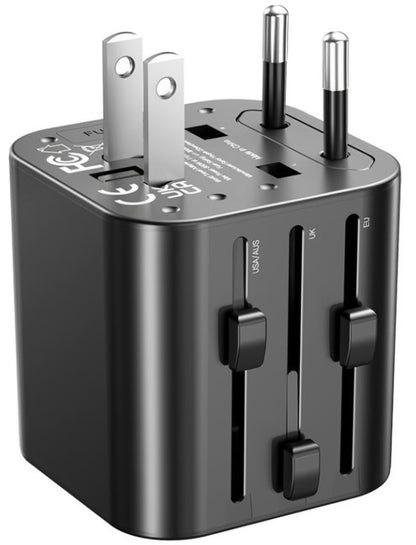 Adaptor Retea XO Design WL28 Travel US / UK / AU / CN / EU, Negru