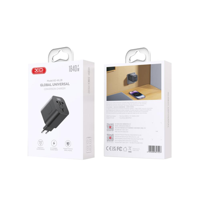 Adaptor Retea XO Design WL28 Travel US / UK / AU / CN / EU, Negru