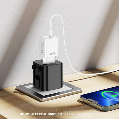 Adaptor Retea XO Design WL28 Travel US / UK / AU / CN / EU, Negru