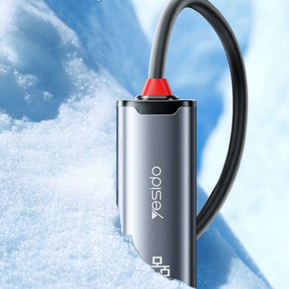 Adaptor Retea Yesido HB26, RJ45, USB / USB-C, Gri