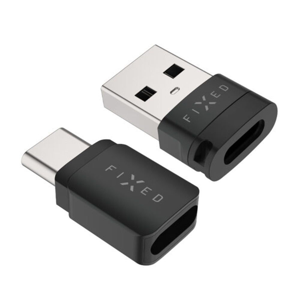 Adaptor USB Blocare Date Fixed, USB- A / USB-C, 2in1, Negru