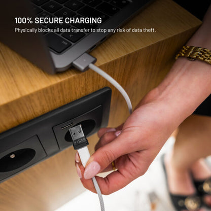 Adaptor USB Blocare Date Fixed, USB- A / USB-C, 2in1, Negru