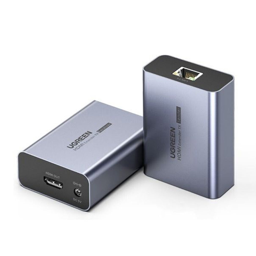 Adaptor Video UGREEN CM455 (20519EU), HDMI - RJ45, 1080P, Gri