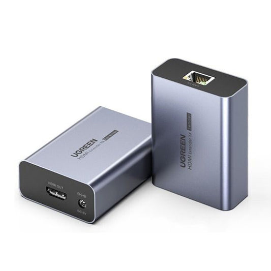 Adaptor Video UGREEN CM455 (20519EU), HDMI - RJ45, 1080P, Gri