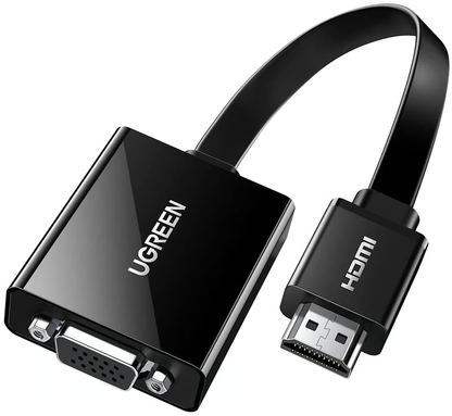 Adaptor Video UGREEN CM611 (90813), HDMI - VGA, 1080P, Negru