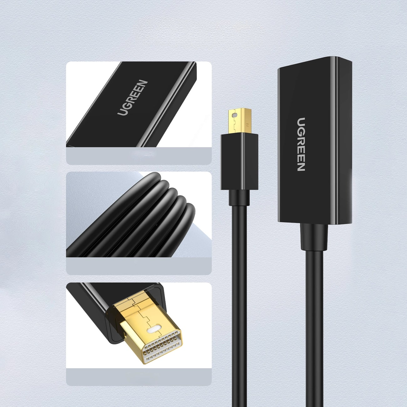 Adaptor Video UGREEN MD112, MiniDisplayPort - HDMI, Negru