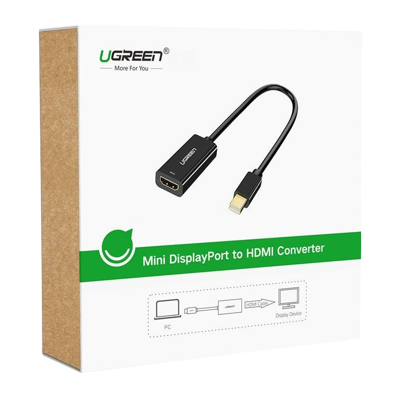 Adaptor Video UGREEN MD112, MiniDisplayPort - HDMI, Negru
