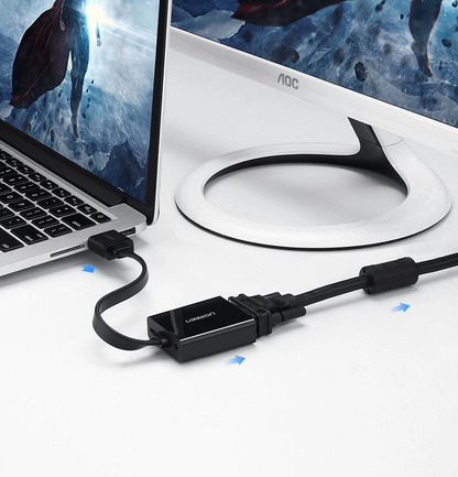 Adaptor Video UGREEN MM103 (40248), HDMI - VGA, 1080P, Negru