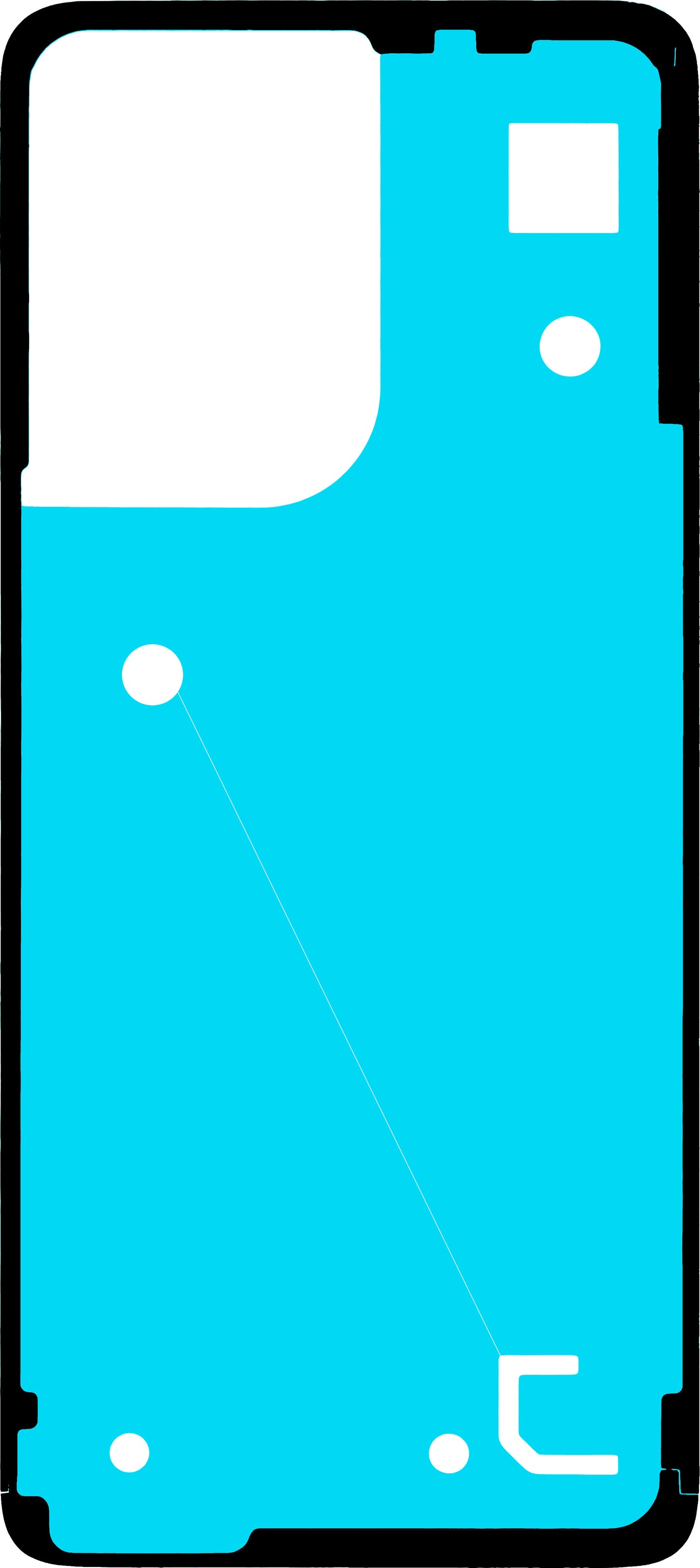 Adeziv Capac Baterie Motorola Moto G55, Material PMMA, Service Pack 5D78C28715