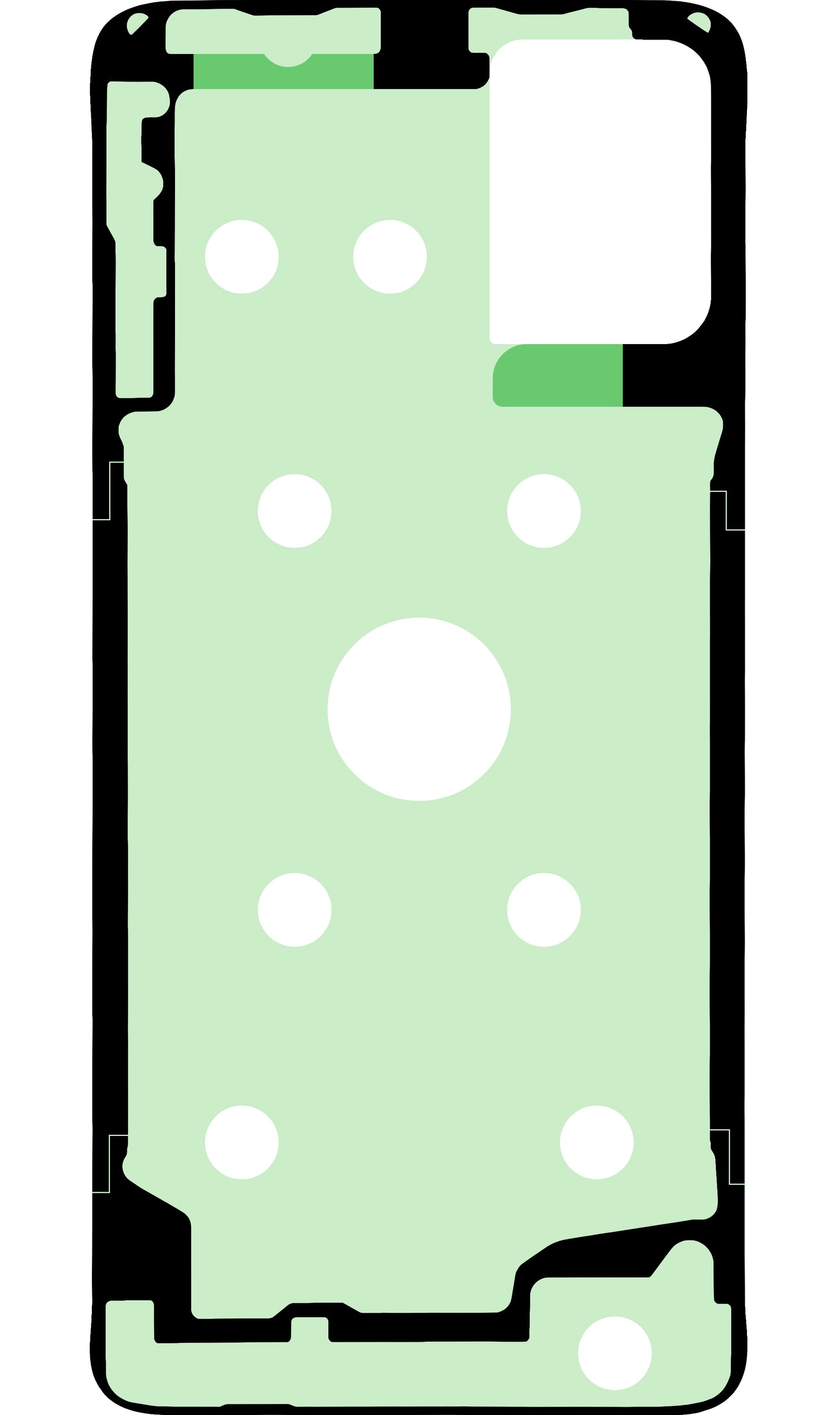 Adeziv Capac Baterie Samsung Galaxy A51 A515, Service Pack GH02-20014A