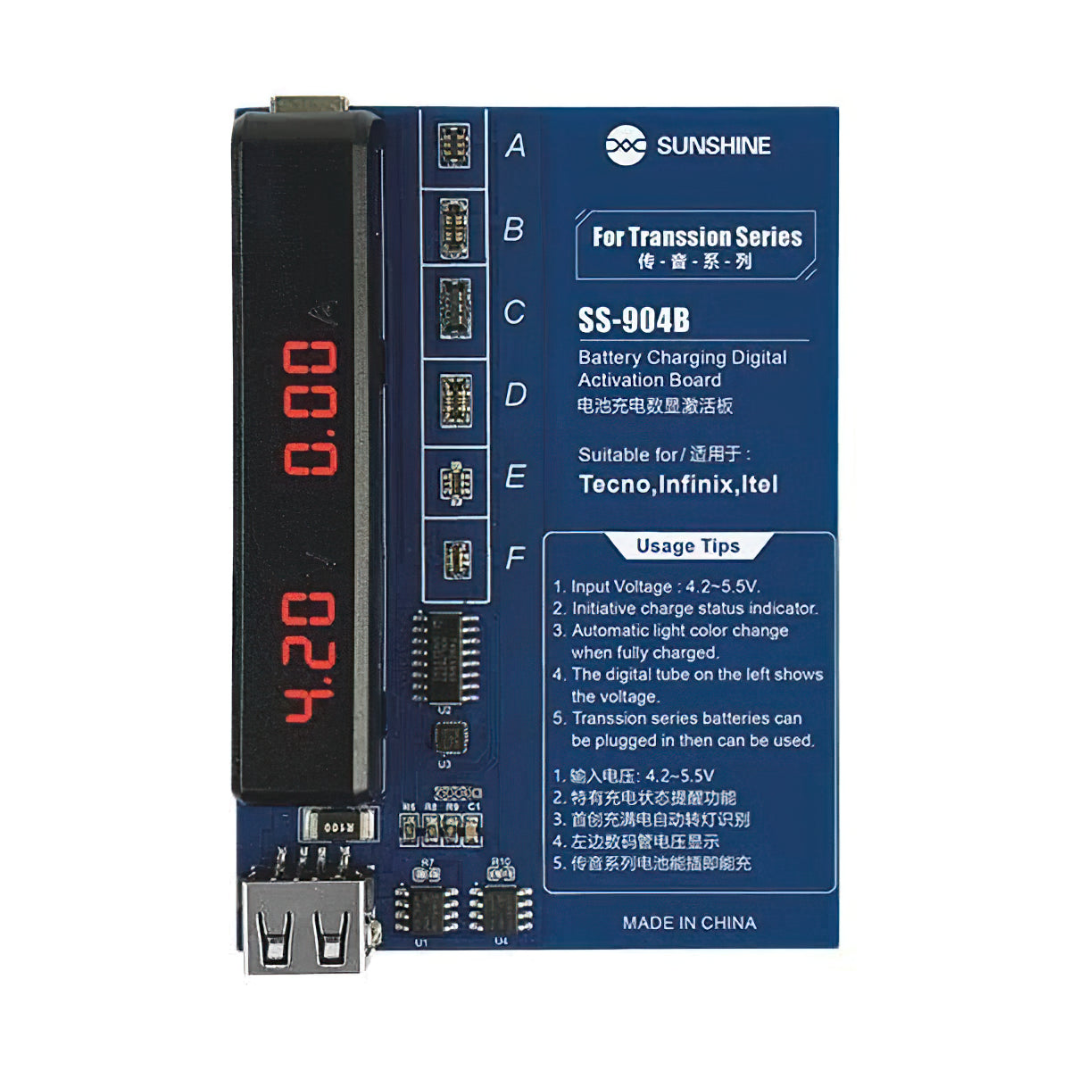 Alimentator Placa Sunshine SS-904B pentru TECNO / Infinix / Itel Series, 2in1