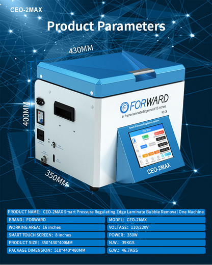 Pachet Aparat Laminare OCA / Eliminare Bule + Compresor Aer + Pompa Vid Forward CEO-2Max + FW-122B + FW-126S