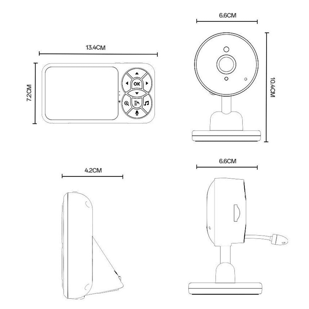 Baby Monitor Yesido KM26, Wi-Fi, Alb