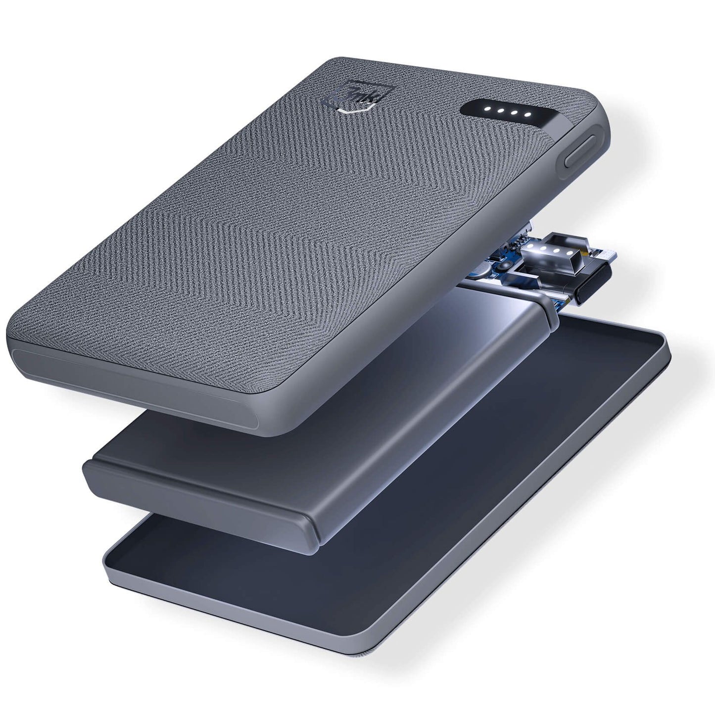 Baterie Externa 3MK Pocket, 5000mAh, 12W, 1 x USB-C, Gri