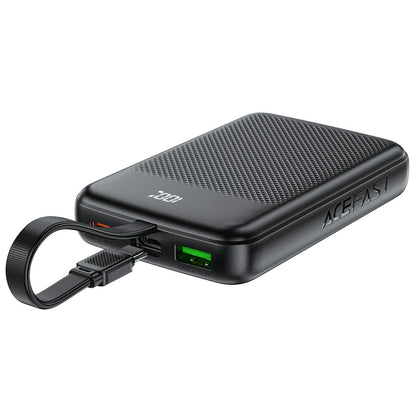 Baterie Externa Acefast M13, 10000mAh, 22.5W, QC + PD, 1 x USB-A - 2 x USB-C, Neagra