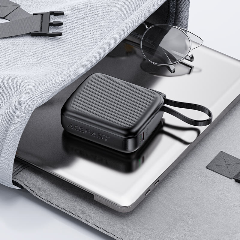 Baterie Externa Acefast M15, 10000mAh, 20W, PD, 2 x USB-C, Neagra