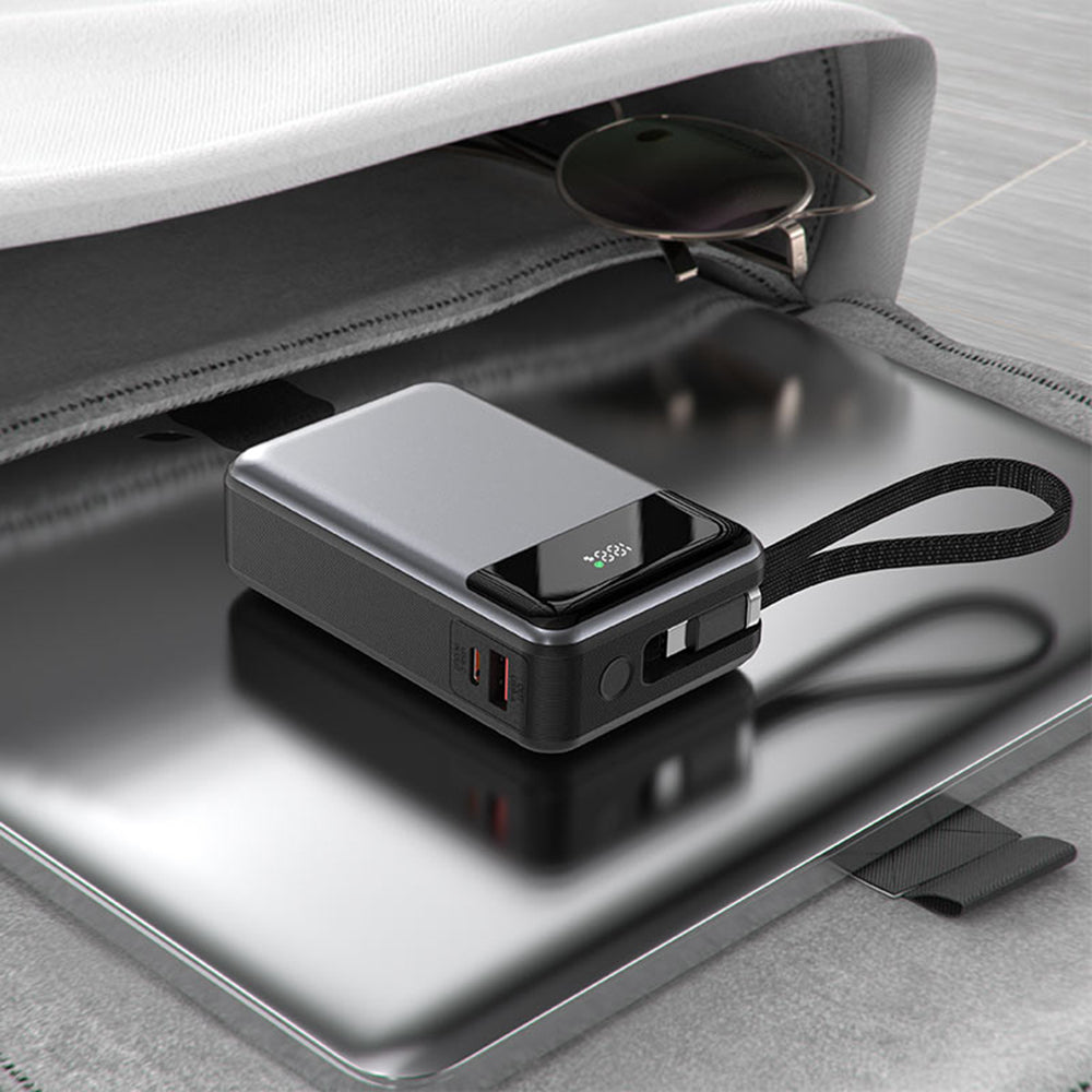 Baterie Externa Acefast M21, 20000mAh, 65W, QC + PD, 1 x USB-A - 2 x USB-C, Neagra