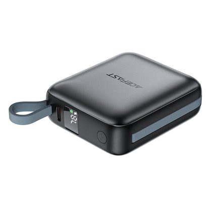 Baterie Externa Acefast M23, 10000mAh, 22.5W, QC + PD, 1 x Lightning - 2 x USB-C, Gri