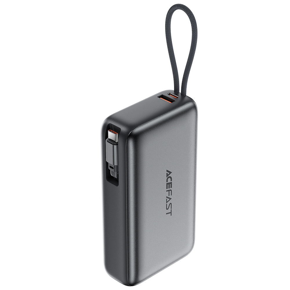 Baterie Externa Acefast M34, 20000mAh, 45W, QC + PD , 1 x  USB-A - 2 x USB-C, Gri