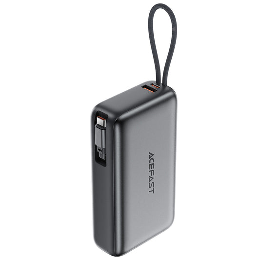 Baterie Externa Acefast M34, 20000mAh, 45W, QC + PD , 1 x  USB-A - 2 x USB-C, Gri