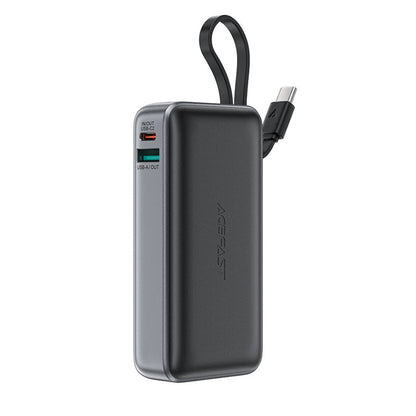 Baterie Externa Acefast M7, 10000mAh, 30W, QC + PD, 1 x USB-A - 2 x USB-C, Neagra