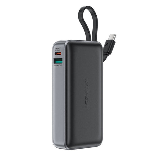 Baterie Externa Acefast M7, 10000mAh, 30W, QC + PD, 1 x USB-A - 2 x USB-C, Neagra