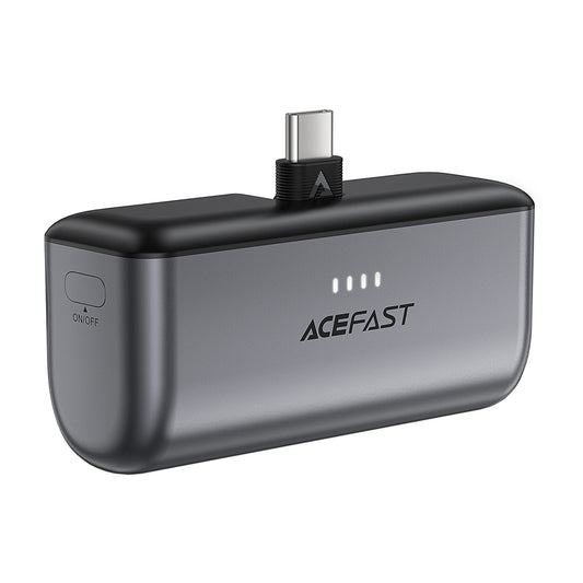 Baterie Externa Acefast M9, 5000mAh, 20W, PD , 2 x USB-C, Neagra