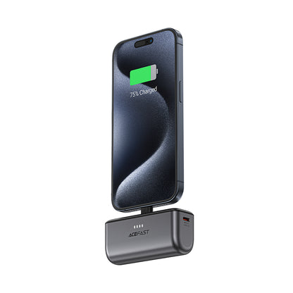 Baterie Externa Acefast M9, 5000mAh, 20W, PD , 2 x USB-C, Neagra