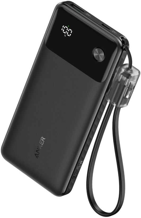 Baterie Externa Anker, 10000mAh, 22.5W, QC + PD, 1 x USB-A - 1 x USB-C, Neagra A1388G11