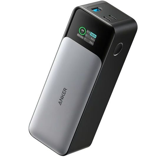 Anker 737 External Battery, 24000mAh, 140W, QC + PD, 1 x USB-A - 2 x USB-C, Black A1289011 