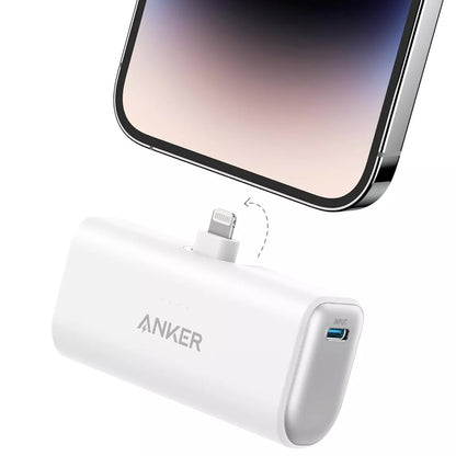 Baterie Externa Anker Nano, 5000mAh, 12W, 1 x Lightning, Alba A1645G21